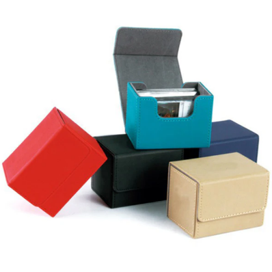 Leather Deck Card Boxes Large Size Fit 100 Plus Sleeved Cards Deck Game Box