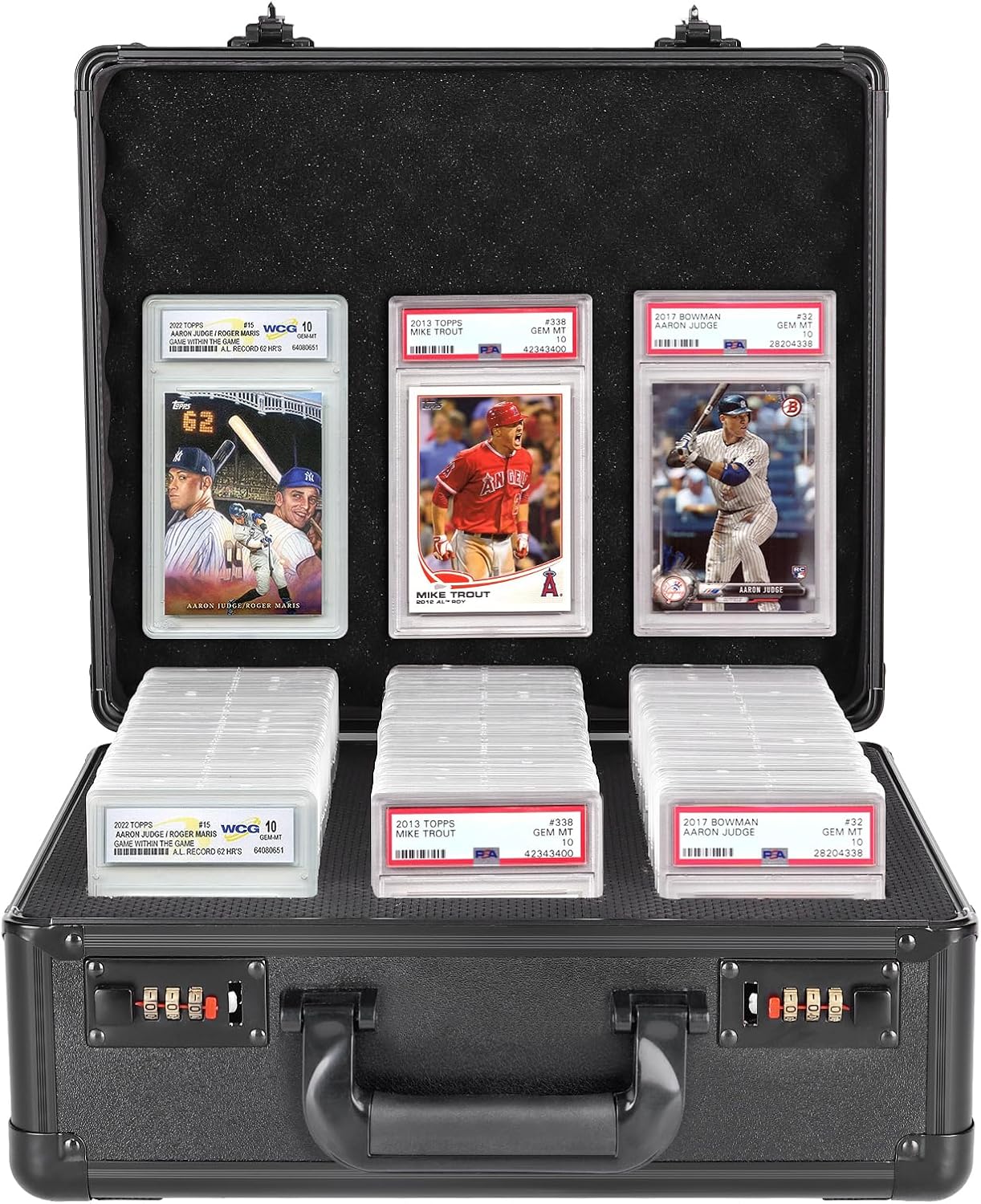 3 slots Graded Card Storage Box Case Compatible with PSA Slab