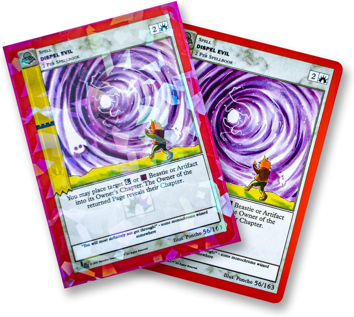 Pink Holographic Card Sleeves its Metazoo, Magic The Gathering, Pokemon, Dragon Ball Super…