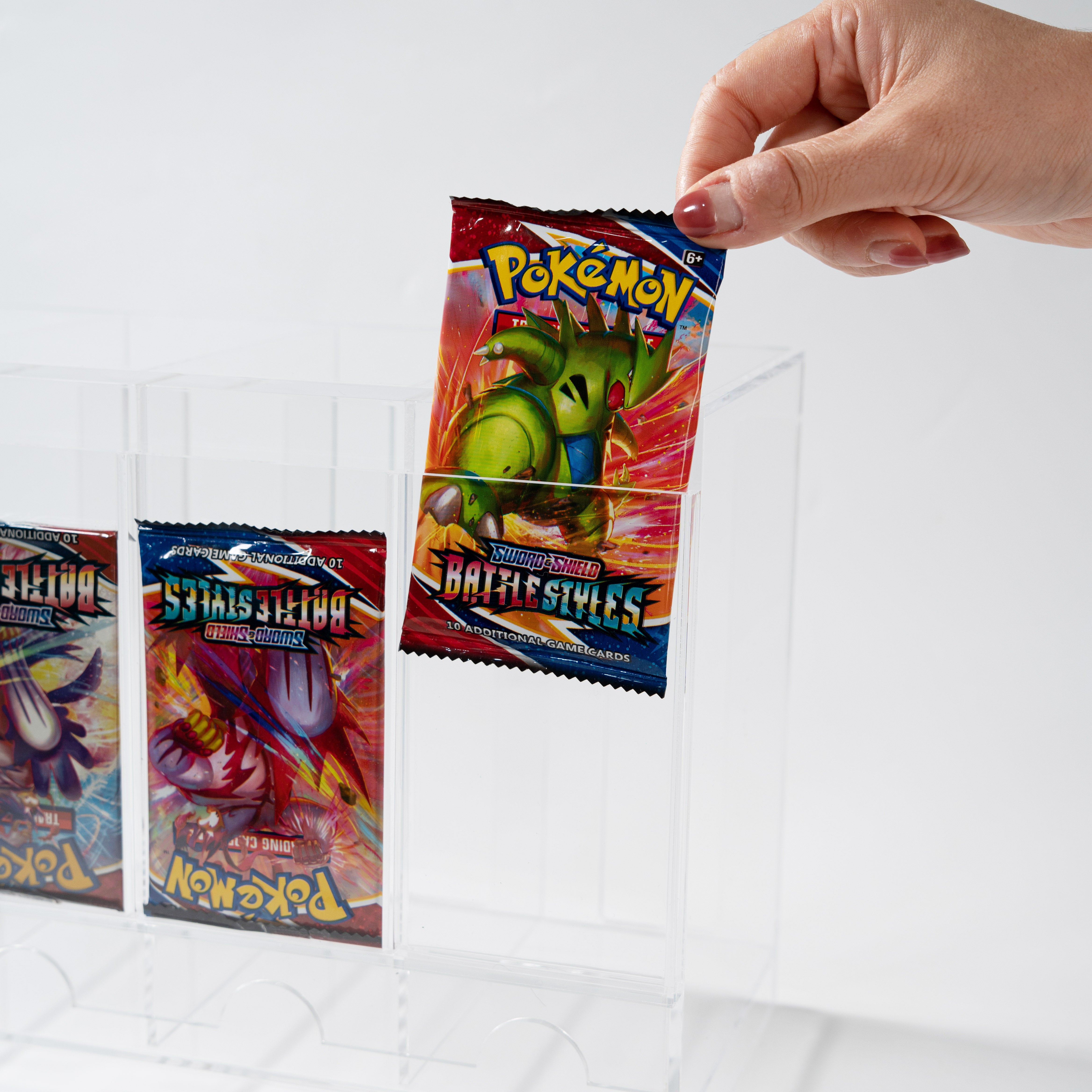 6 Slot Acrylic Pokemon Booster Pack Dispenser