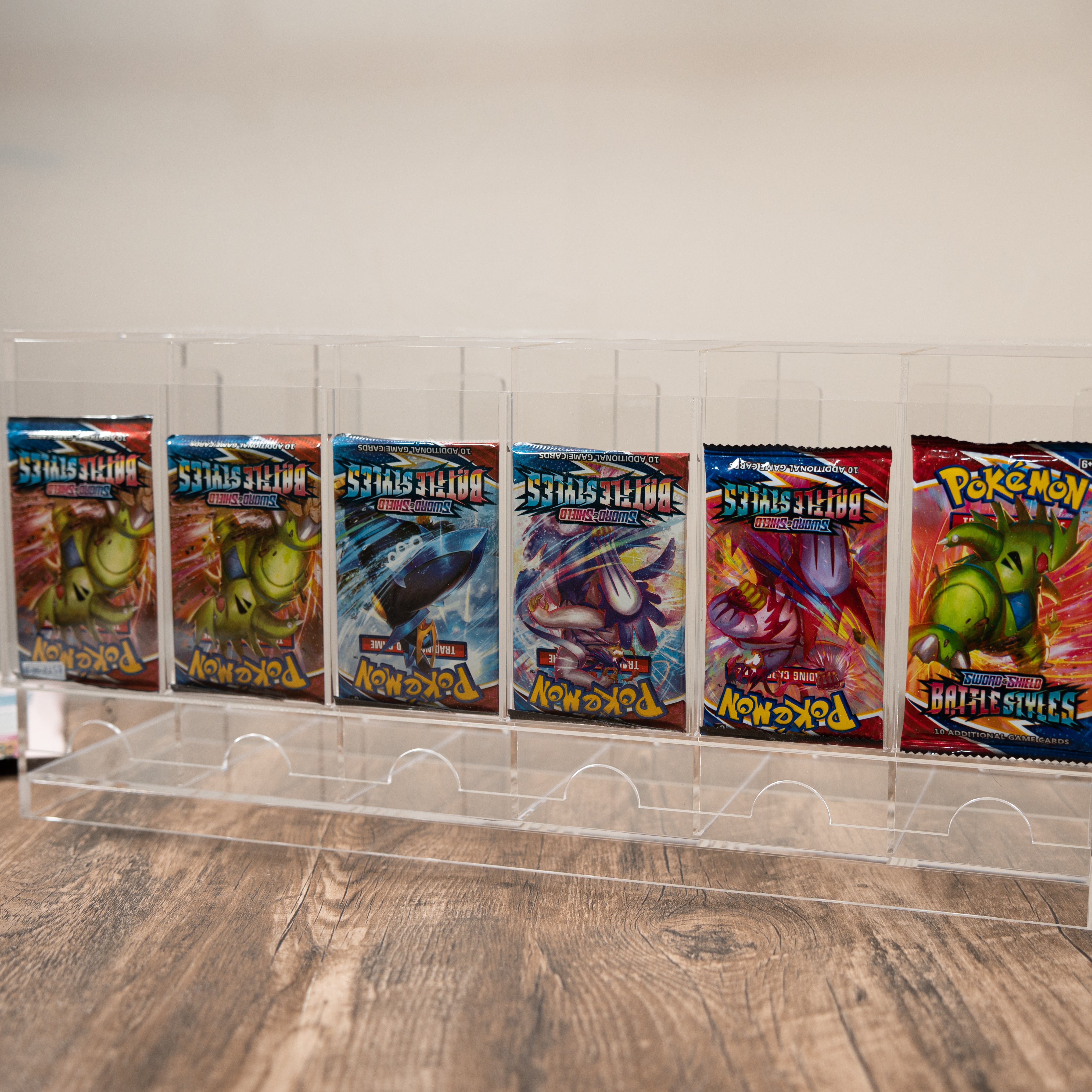 6 Slot Acrylic Pokemon Booster Pack Dispenser
