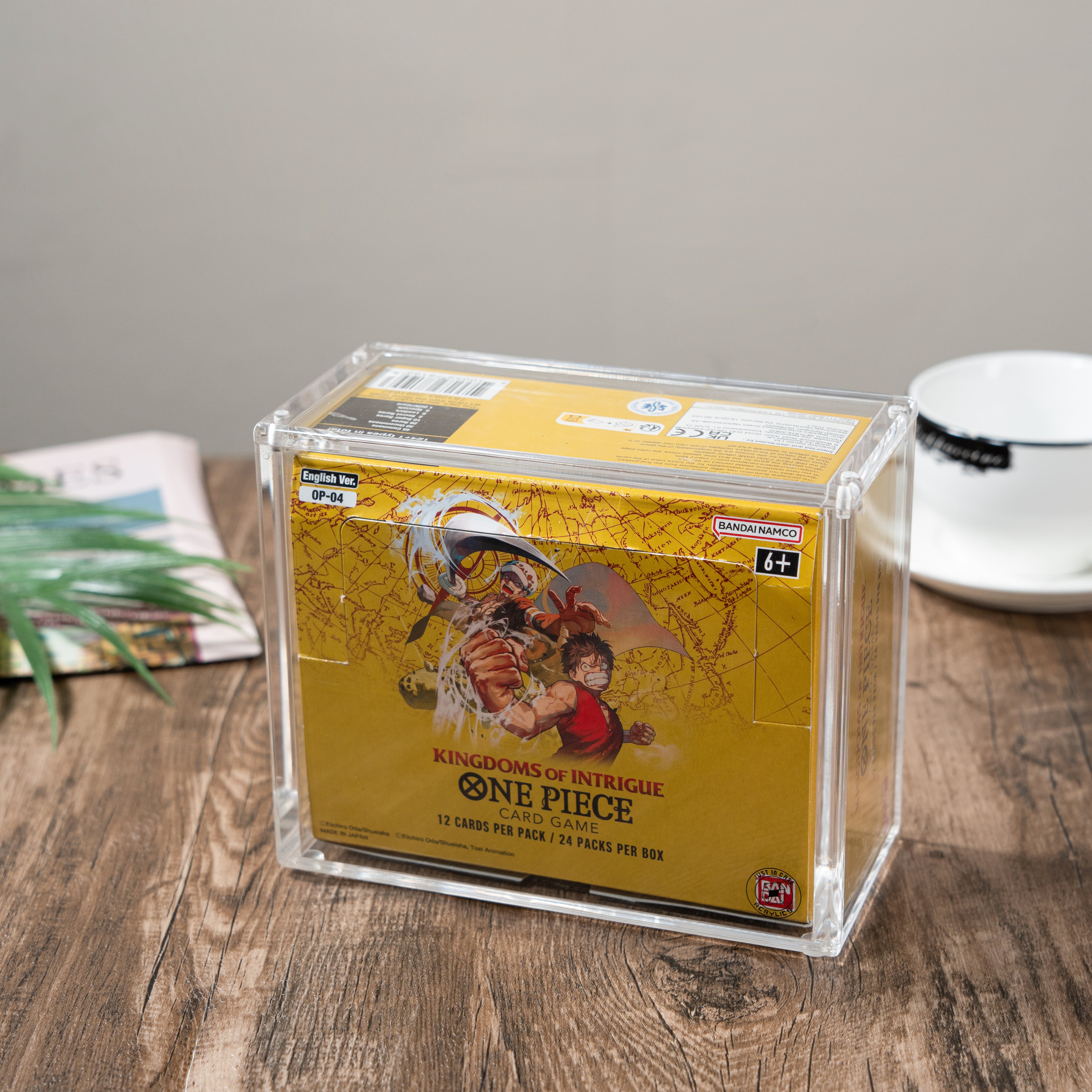 Acrylic Case Compatible with English One Piece OP-04/OP-05/OP-06 Booster Box