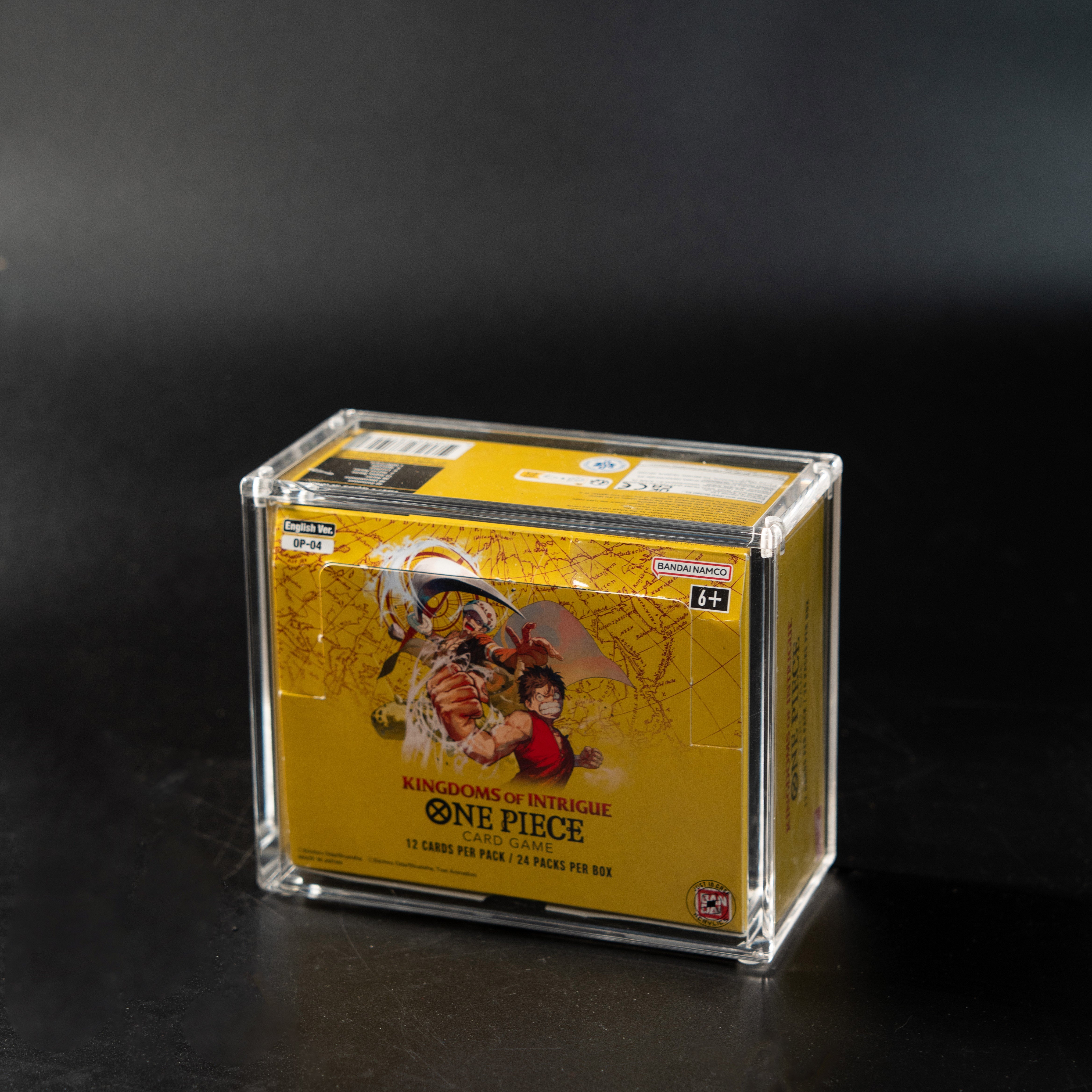 One Piece Booster Box Acrylic Display Case - Fits OP-04 To OP-13 - Card Protection